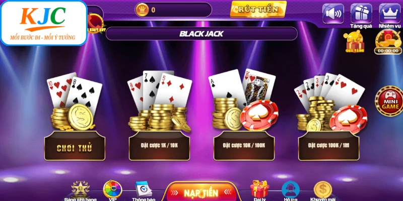 Kho game bài đổi thưởng đầy ấn tượng của KJC